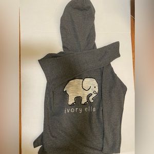 Ivory Ella quarter zip with hood size medium